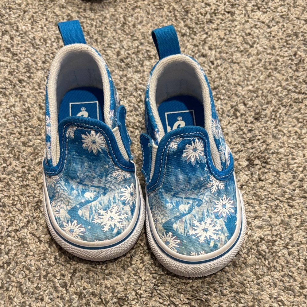 Vans Blue Snowflake Kids Sneakers